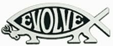 Evolve Fish Chrome Car Emblem