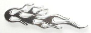 20 Flame Chrome Emblems