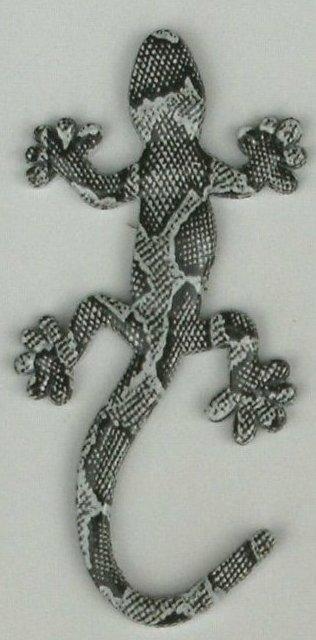 Gecko Solid Metal Gray Pattern Emblem