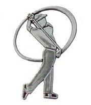 Golfer Chrome Emblem