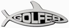 Golfer Shark Chrome Emblem