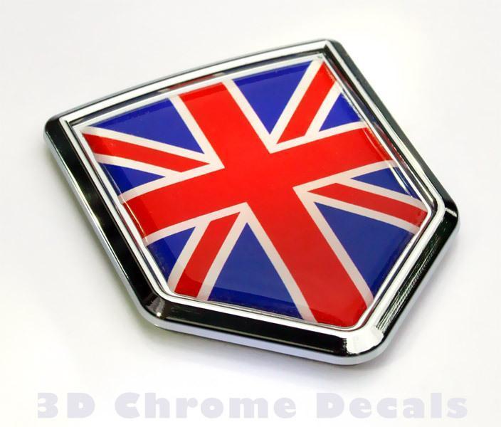 Great Britain Flag British Emblem Chrome Crest Decal