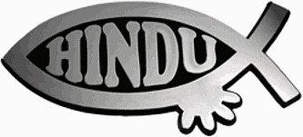 Hindu Fish Chrome Emblem