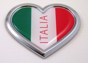 Italian HEART 3D Adhesive Emblem