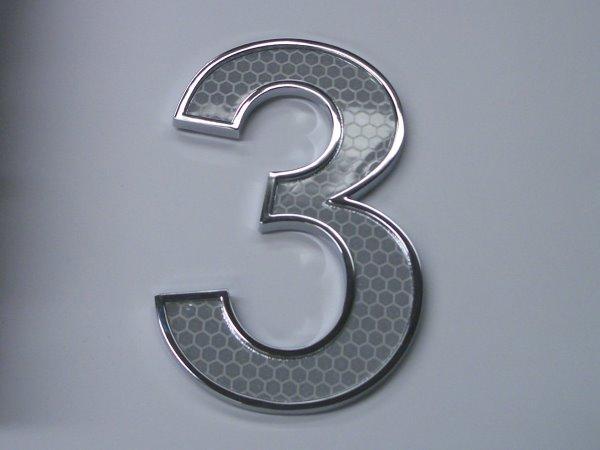 Large Reflective Chrome Number - 3