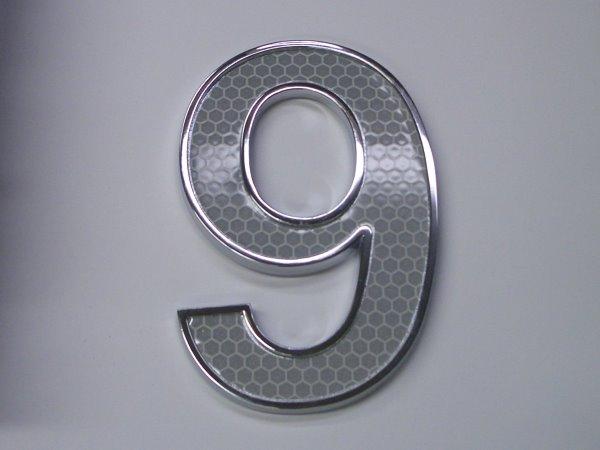 Large Reflective Chrome Number - 9