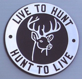 20 Live to Hunt Chrome Emblems