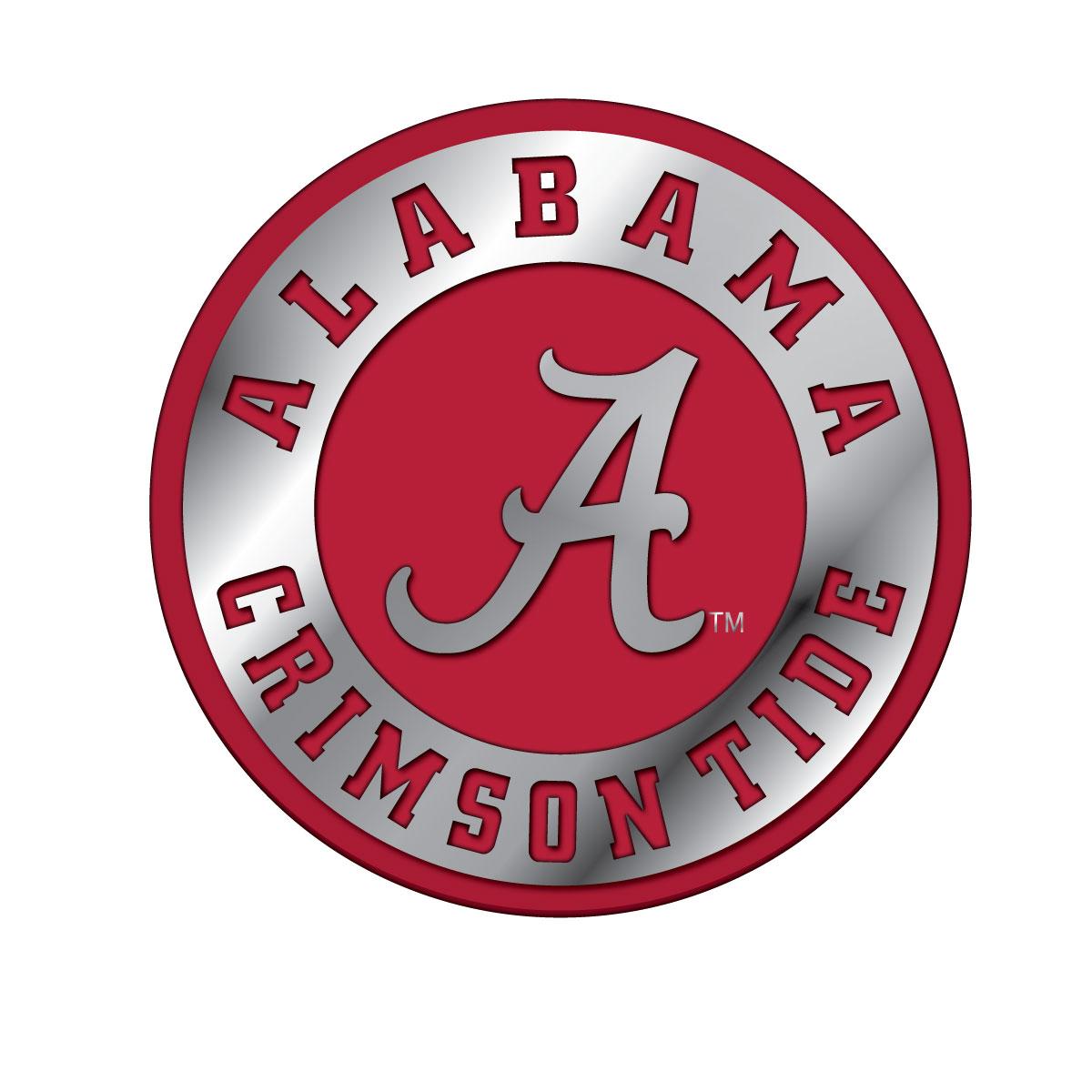 Alabama Solid Metal Chrome Color Emblem