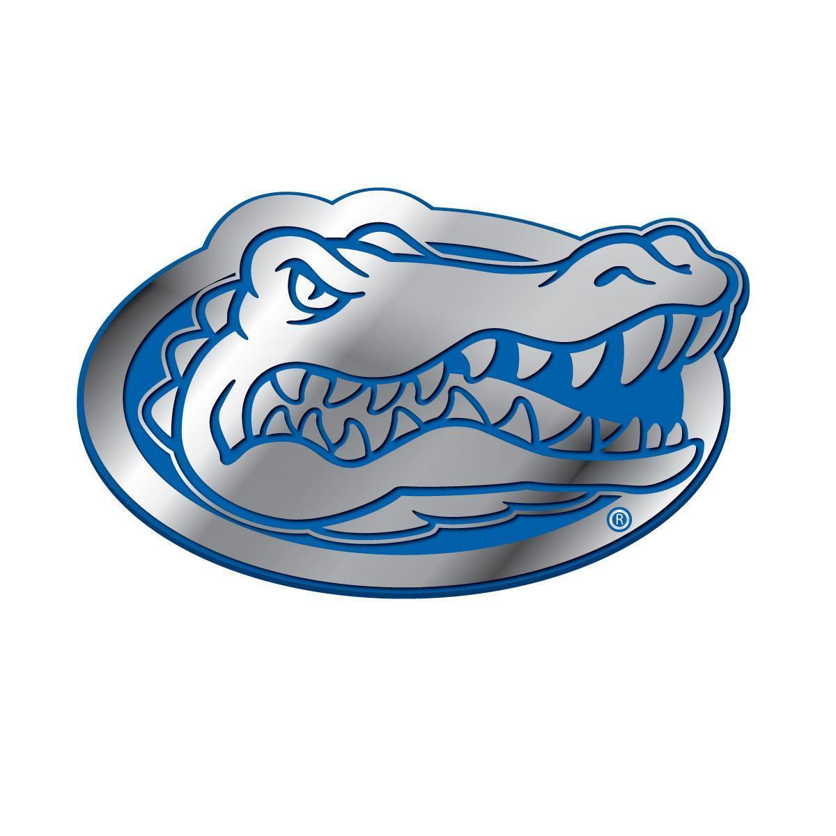 Flordia Gators Solid Metal Color Chrome Emblem
