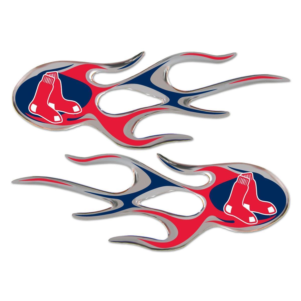 Boston Red Sox Domed Flame Decals