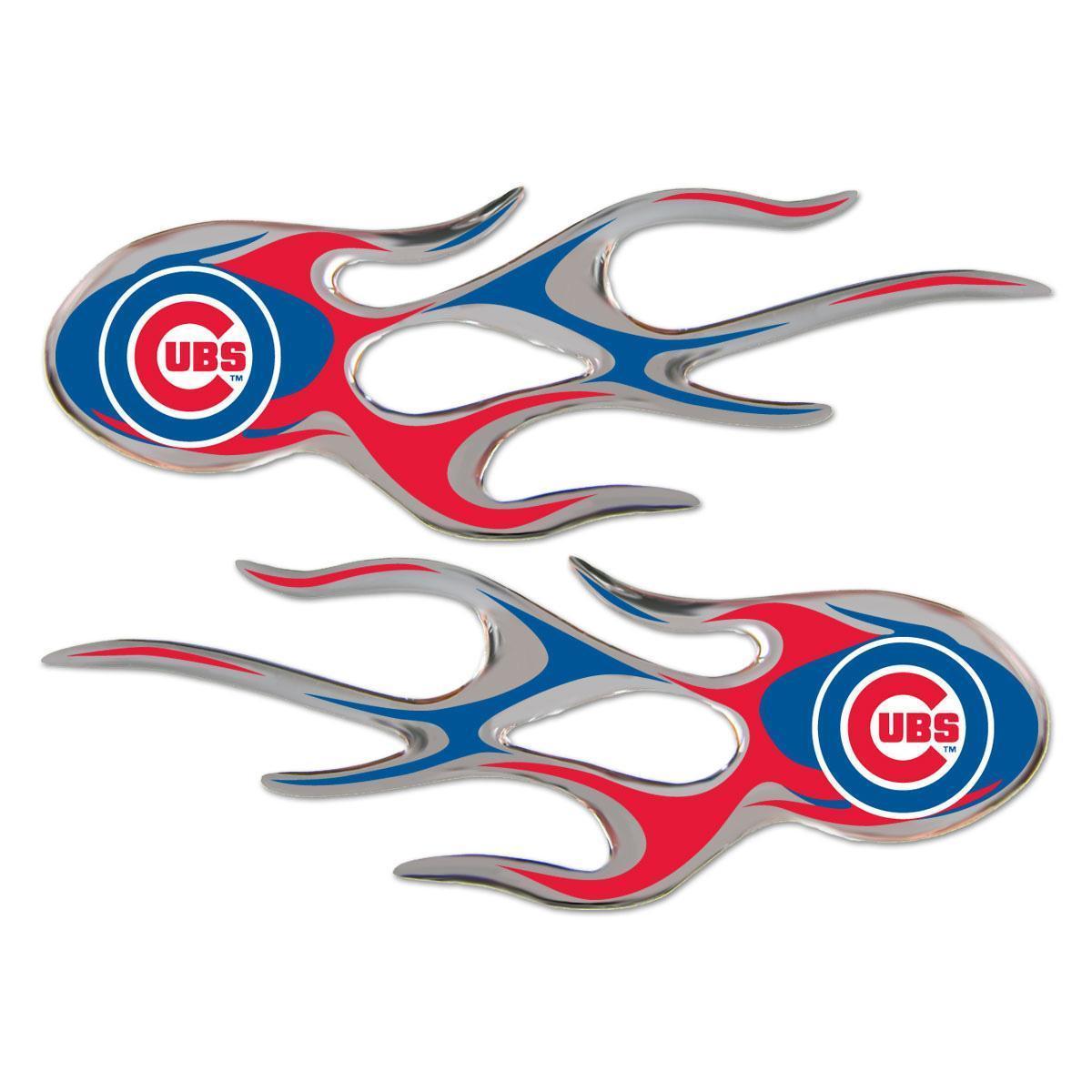 Chicago Cubs Domed Flame Decals