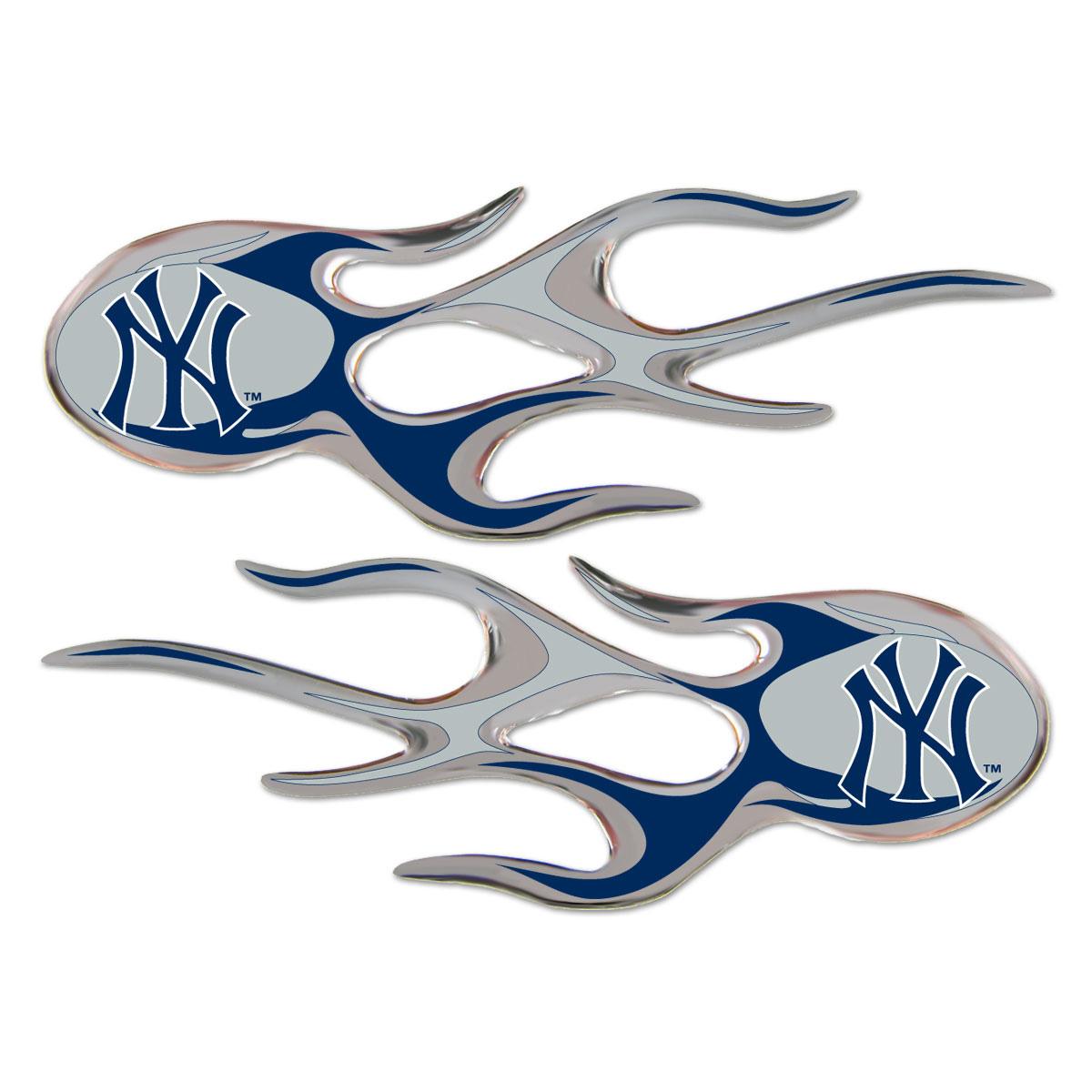 New York Yankees Domed Flame Decals