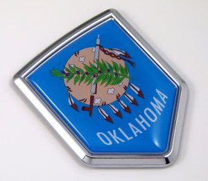 Oklahoma Flag Chrome Emblem