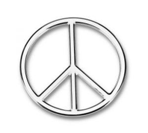 20 Peace Sign Outline Chrome Emblems