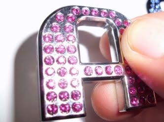 Crystal Chrome Letters PINK - A