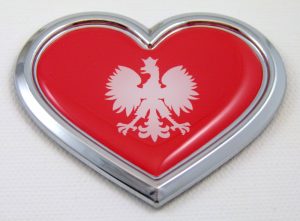 Poland HEART 3D Adhesive Emblem