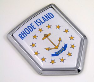 Rhode Island Flag Chrome Emblem