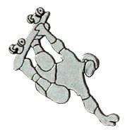 Skate Boarder Chrome Auto Emblem