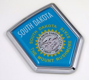 South Dakota Flag Chrome Emblem
