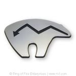 Spirit Bear Chrome Car Emblem