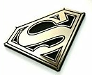Superman Shield Black and Chrome Emblem