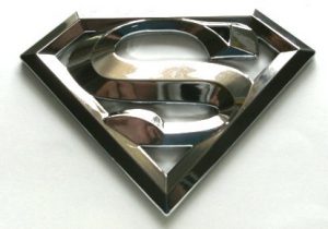 Superman Shield Prism Chrome Emblem