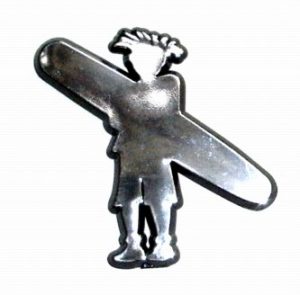 Surfer Dude Chrome Auto Emblem