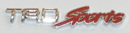 TRD Sports Chrome with Red Emblems - PAIR