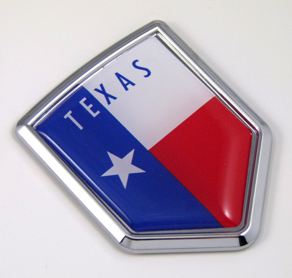 Texas Flag Chrome Emblem