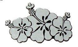 Triple Hisiscus Chrome Emblem