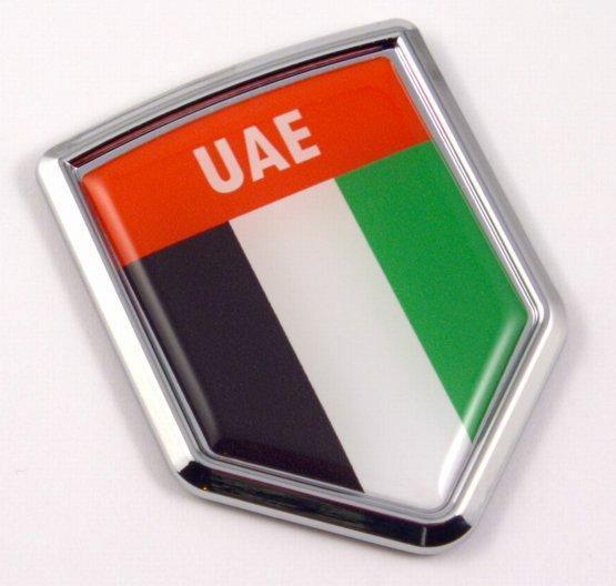 United Arab Emirates Crest Flag 3D Shield Emblem Domed Sticker