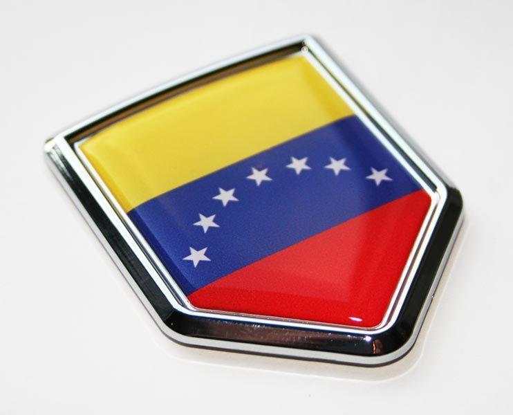 Venezuela Flag Decal Crest Chrome Emblem Sticker