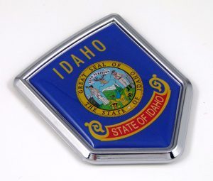 idaho Flag Chrome Emblem