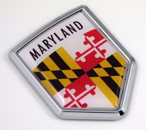 maryland Flag Chrome Emblem