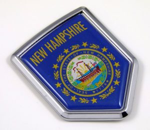 new hampshire Flag Chrome Emblem