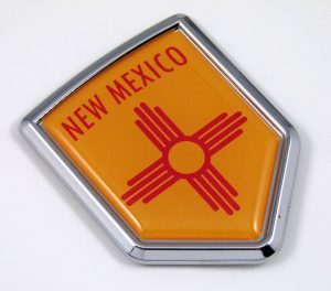 new mexico Flag Chrome Emblem