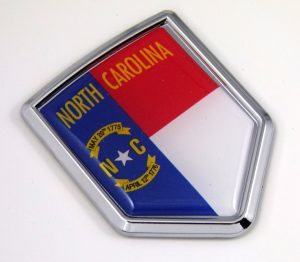 north corolina Flag Chrome Emblem