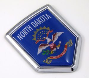 north dakota Flag Chrome Emblem