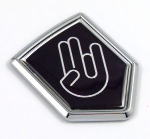 shocker crest 3D adhesive chrome car emblem