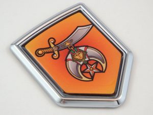 shriner shield 3D CREST Chrome Emblem