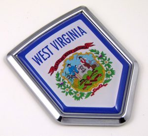 west-virginia Flag Chrome Emblem